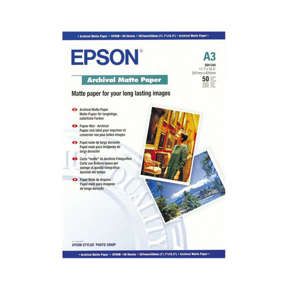 EPSON Archival Matte Paper (A3 / 50 Sheets)