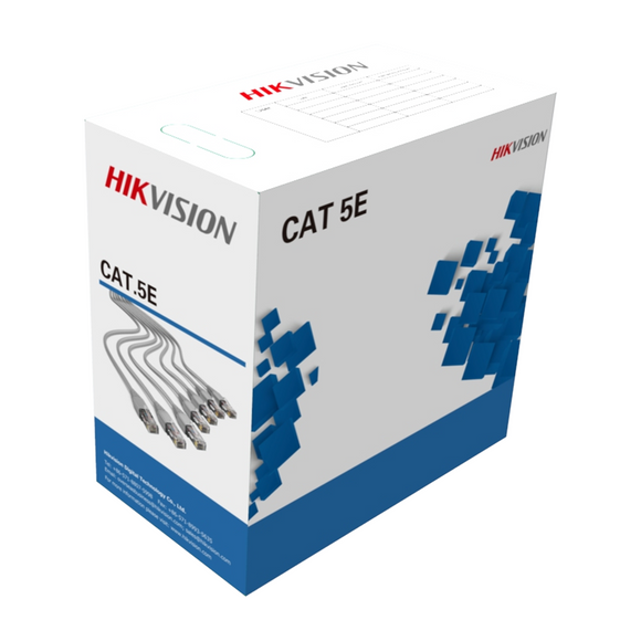 Hikvision 305 m CAT5E UTP Network Cable (Solid Copper, 0.45 mm, CMX) DS-1LN5E-E/E