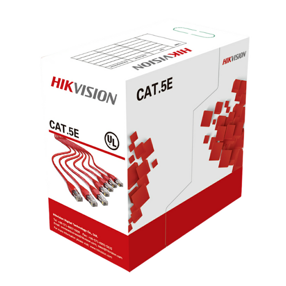 Hikvision 305 m CAT5E UTP Network Cable (Solid Copper, 0.5 mm, CM) DS-1LN5E-S