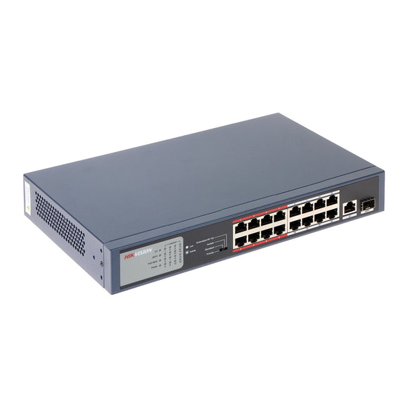 Hikvision L2 16 Port Fast Ethernet Unmanaged PoE Switches  DS-3E0318P-E/M(B)