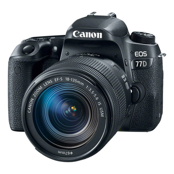 Canon EOS 77D (W) w/18-135 IS USM DSLR Camera