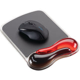 Kensington Gel Mouse Pad With Wrist Support- Red Black