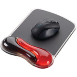 Kensington Gel Mouse Pad With Wrist Support- Red Black