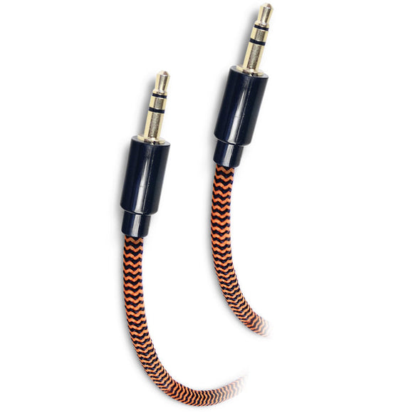 ToughTested Braided Fabric Stereo Mini Male to Stereo Mini Male Aux Cable (6')