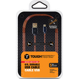 ToughTested USB-A to Micro-USB Male Charge & Sync Cable (6', Straight)