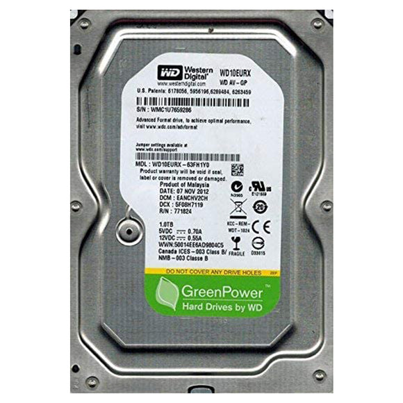 Western Digital WD10EURX-63C57Y0 - 1TB 7.2K RPM SATA 3.5